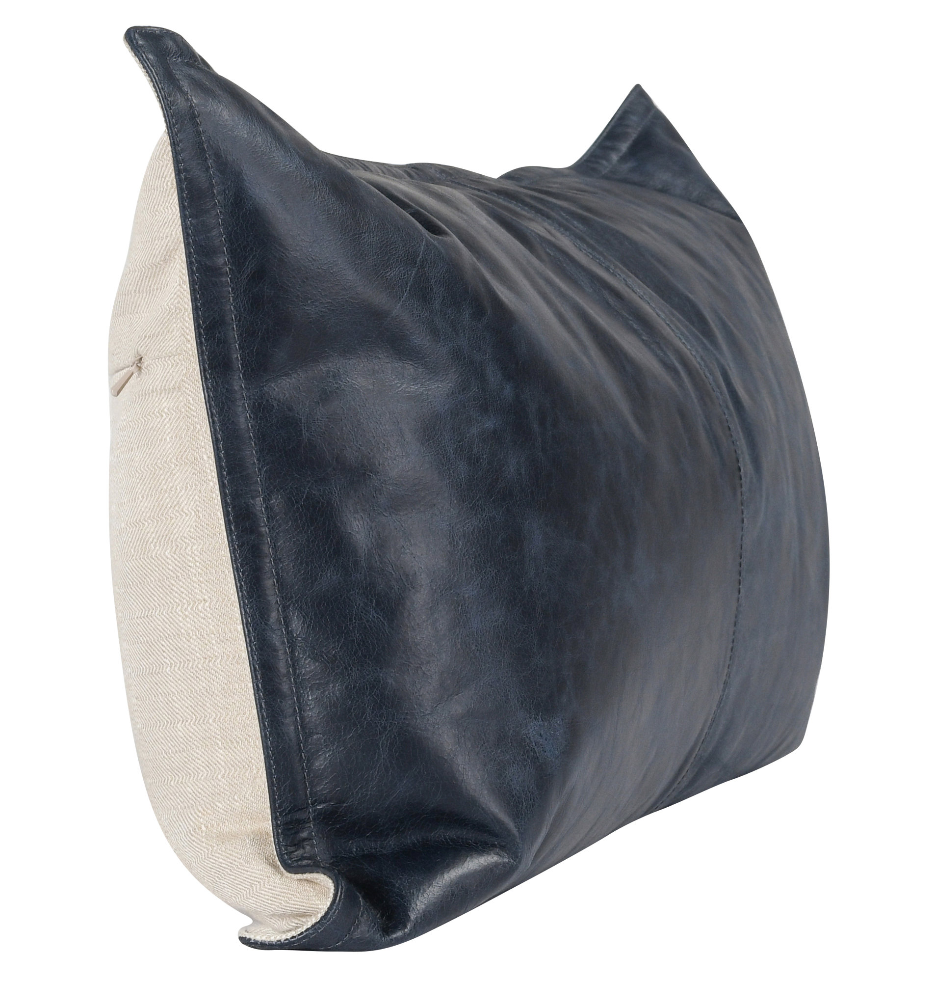 Cutler Leather Accent Pillow - Thumbnail 2